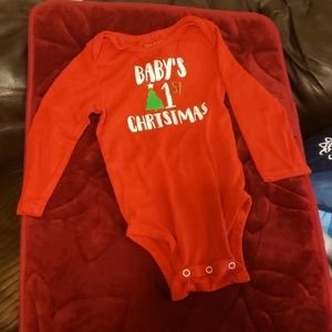 SOLD**Okie Dokie Baby's 1st Xmas Onsie